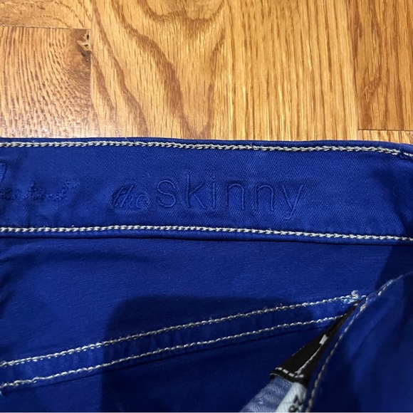 7FAMK The Skinny Cobalt Blue Jean Size 28 - Picture 7 of 8